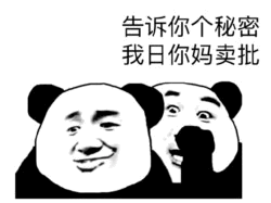 熊猫头秘密骂人表情包