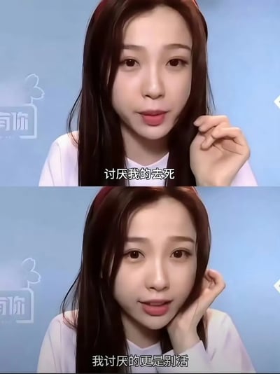 这张图将虞书欣在综艺中的犀利发言通过分镜和字幕梗创作成表情包。她用极具冲击力的口吻表达：“讨厌我的去死，我讨厌的更是别活”，语气中既有毒舌感又带着一种调侃戏谑色彩。网友用此类表情包作为网络互怼、发泄不满时的有趣表达。其激烈、极端但幽默的表现形式逐渐成为热门网络用语，被广泛使用于弹幕、聊天、评论区等场合。