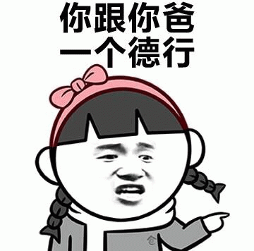 你跟你爸一个德行 表情包