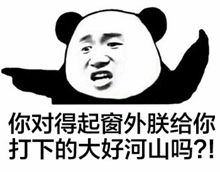 熊猫头质问窗外大好河山表情包