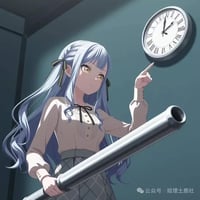 原创蓝发少女