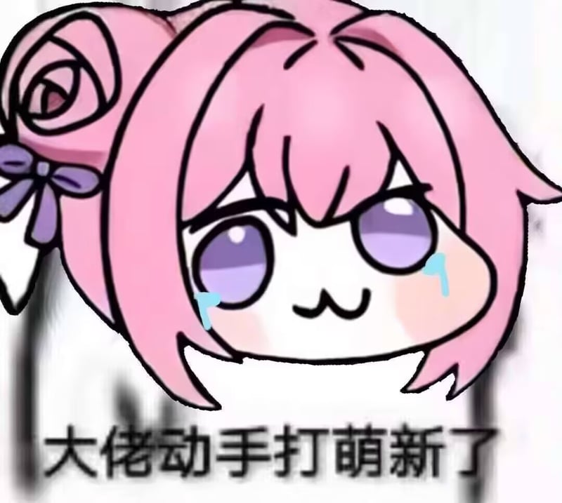 Doro流泪表情包：大佬动手打萌新了