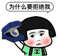 拿着戒指被拒绝的卡通女孩