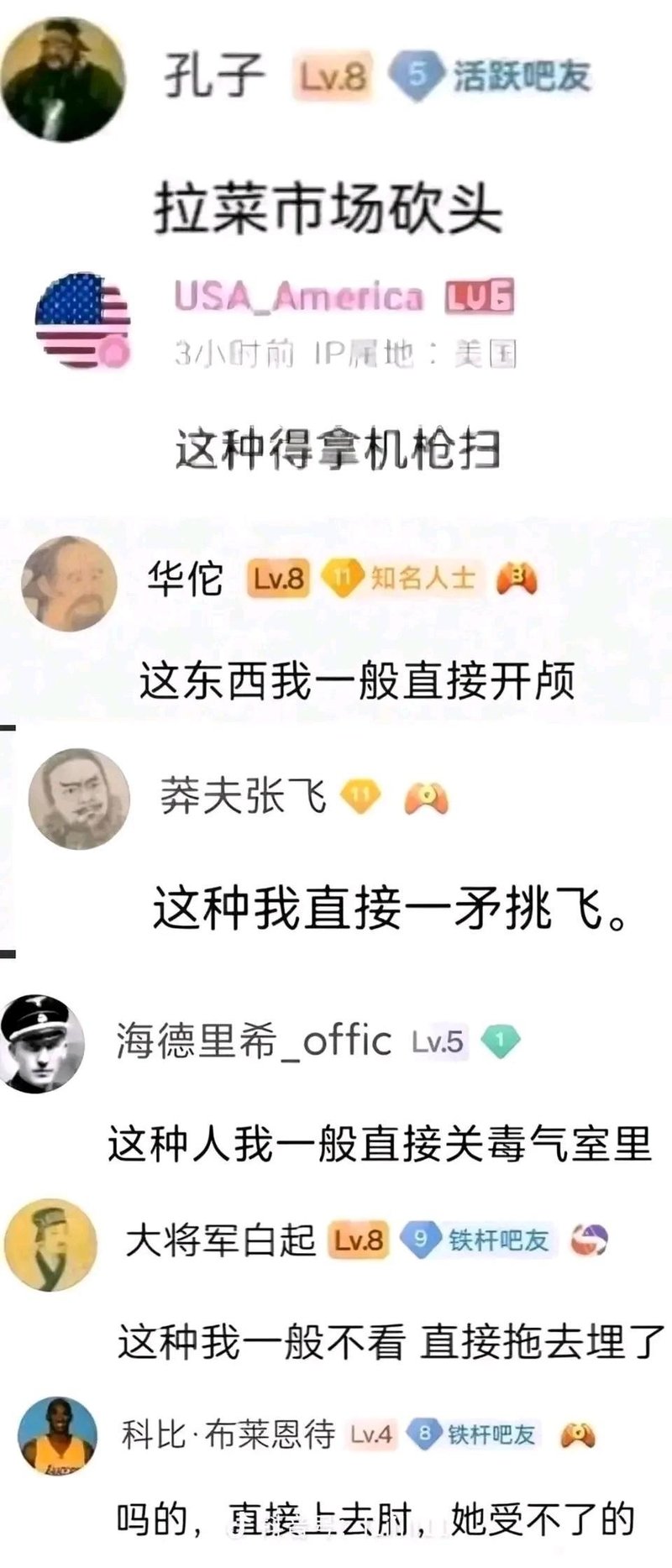 真实人物（三国历史）