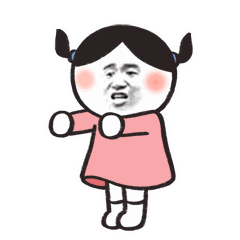 卡通双马尾女孩魔性表情表情包