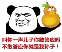熊猫头挑衅梨子：叫你儿子敢答应吗