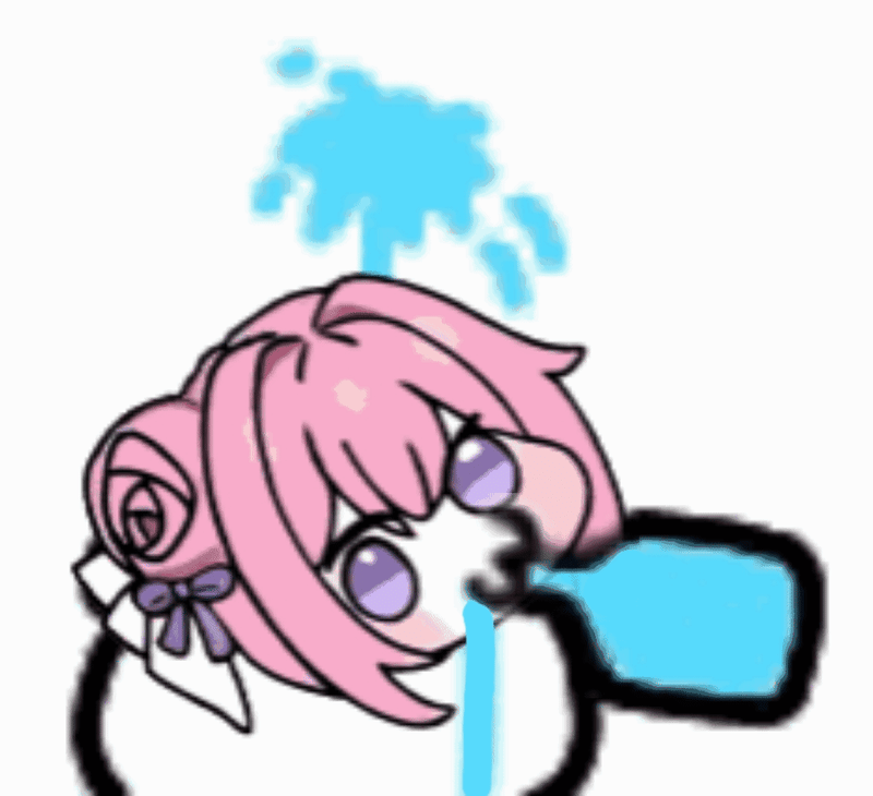 Doro（桃乐丝二创）呆萌喷水动态表情包