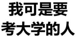 我可是要考大学的人