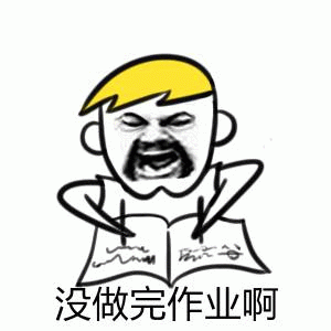 没做完作业的崩溃瞬间