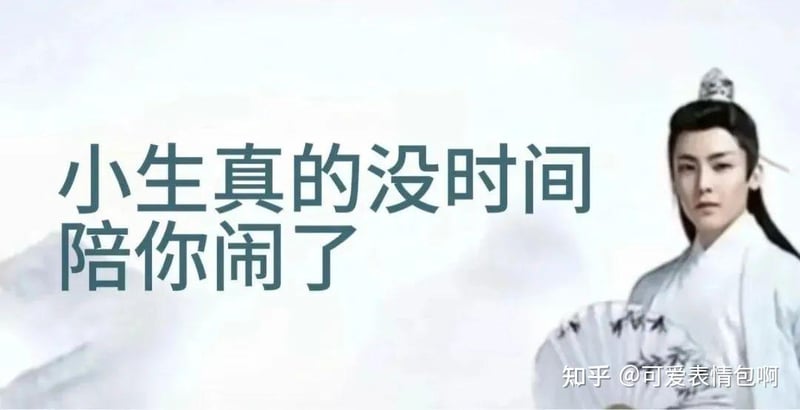古风小生：小生真的没时间陪你闹了