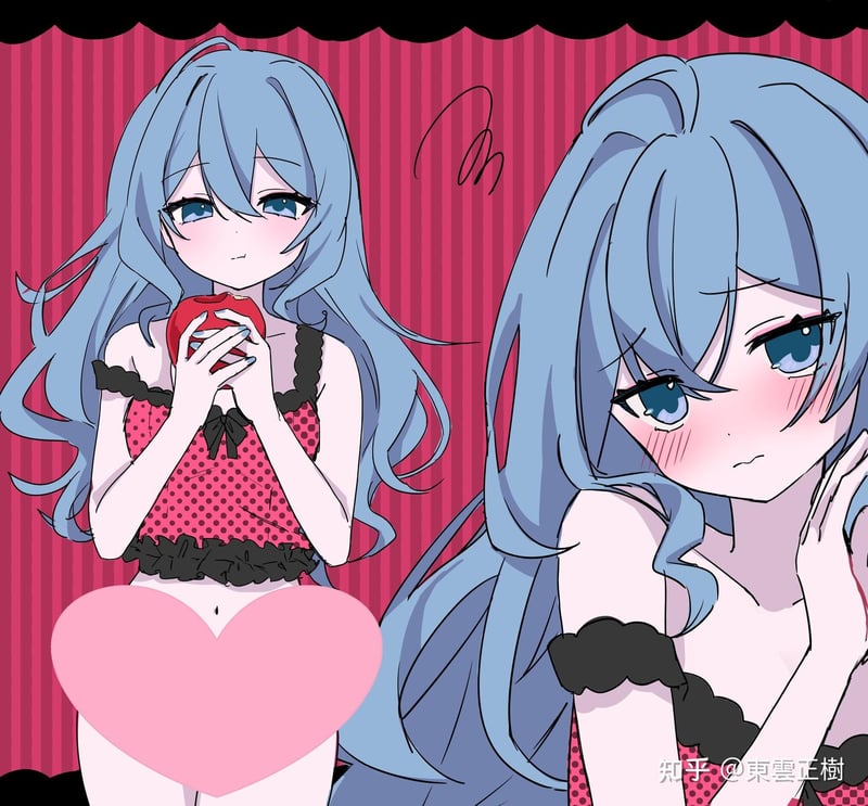 原创蓝发少女