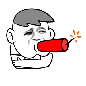 叼着点燃炸药的表情包角色