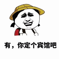 熊猫头委屈表情包：有，你定个宾馆吧
