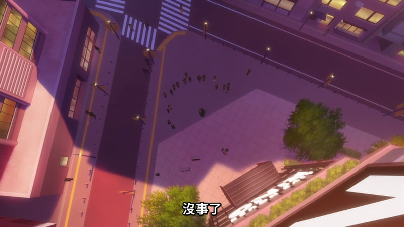 MyGO! 动画场景：黄昏下的广场聚集