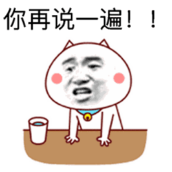 你再说一遍！愤怒猫耳表情包