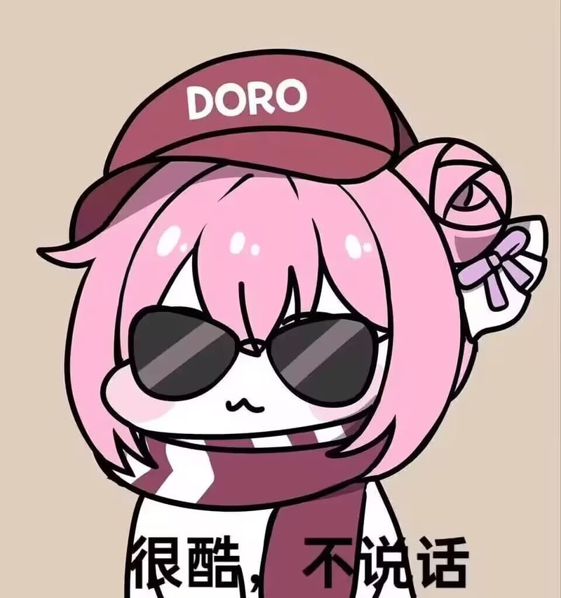 Doro戴着墨镜很酷不说话表情包