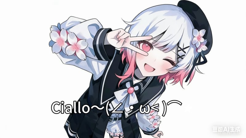 Ciallo！二次元萌系少女打招呼梗图