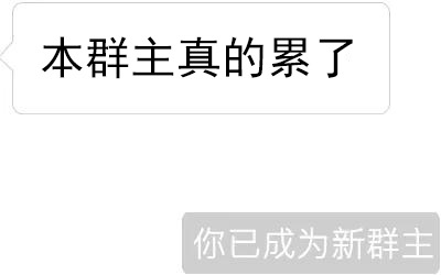 群主累了，你成为新群主