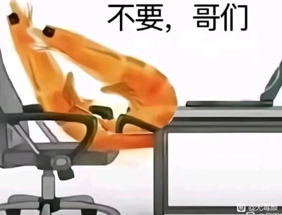 这是一张职场主题的卡通表情包，画面中两只橙色的卡通鲨鱼瘫在办公椅上，身体向后仰靠在办公桌边缘，姿态呈现出抗拒、不情愿的状态，图片上方配有文字“不要，哥们”，精准传递出对工作任务、职场事务的抗拒情绪，非常适合用来表达不想工作、摸鱼时的心态，右下角带有百度贴吧用户“无毒颜”的水印。
