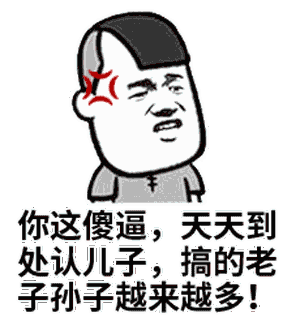 愤怒男子抱怨对方认太多儿子导致孙子泛滥
