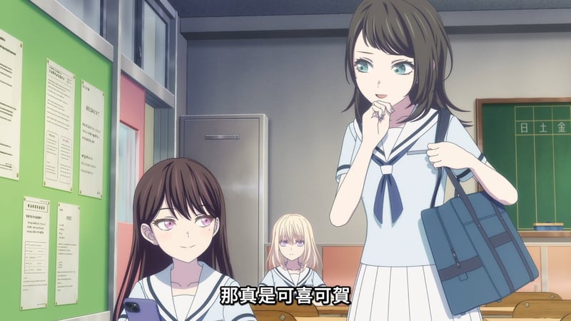 MyGO! 教室场景：三位女高中生的日常互动