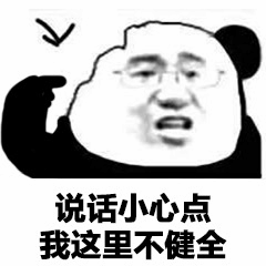 熊猫头警告：说话小心点我这里不健全