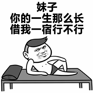 妹子借我一宿搞笑表情包