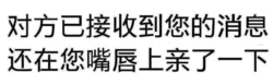消息已送达并亲了一下嘴唇