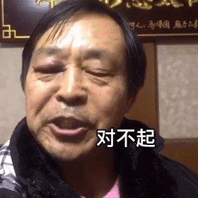 动图中马保国面带淤青，对着镜头连续说出“对不起”，最后一句“我不懂规矩”，配合他略显疲惫的神情，形成经典道歉名场面。源自其2020年比武失败后的回应视频，结合“不讲武德”梗，常被网友用来调侃不懂规则或自嘲失误的场景。