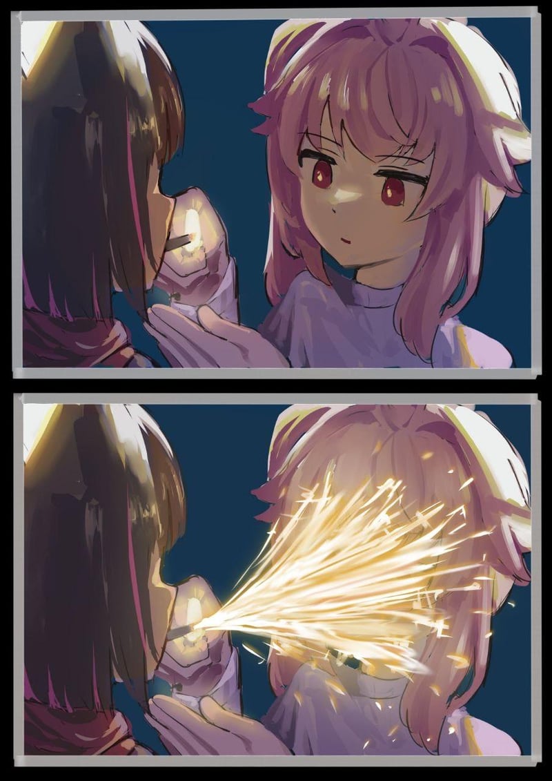 粉发女生