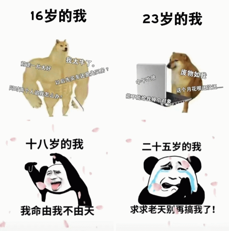 不同年龄的我：从意气风发到被生活毒打