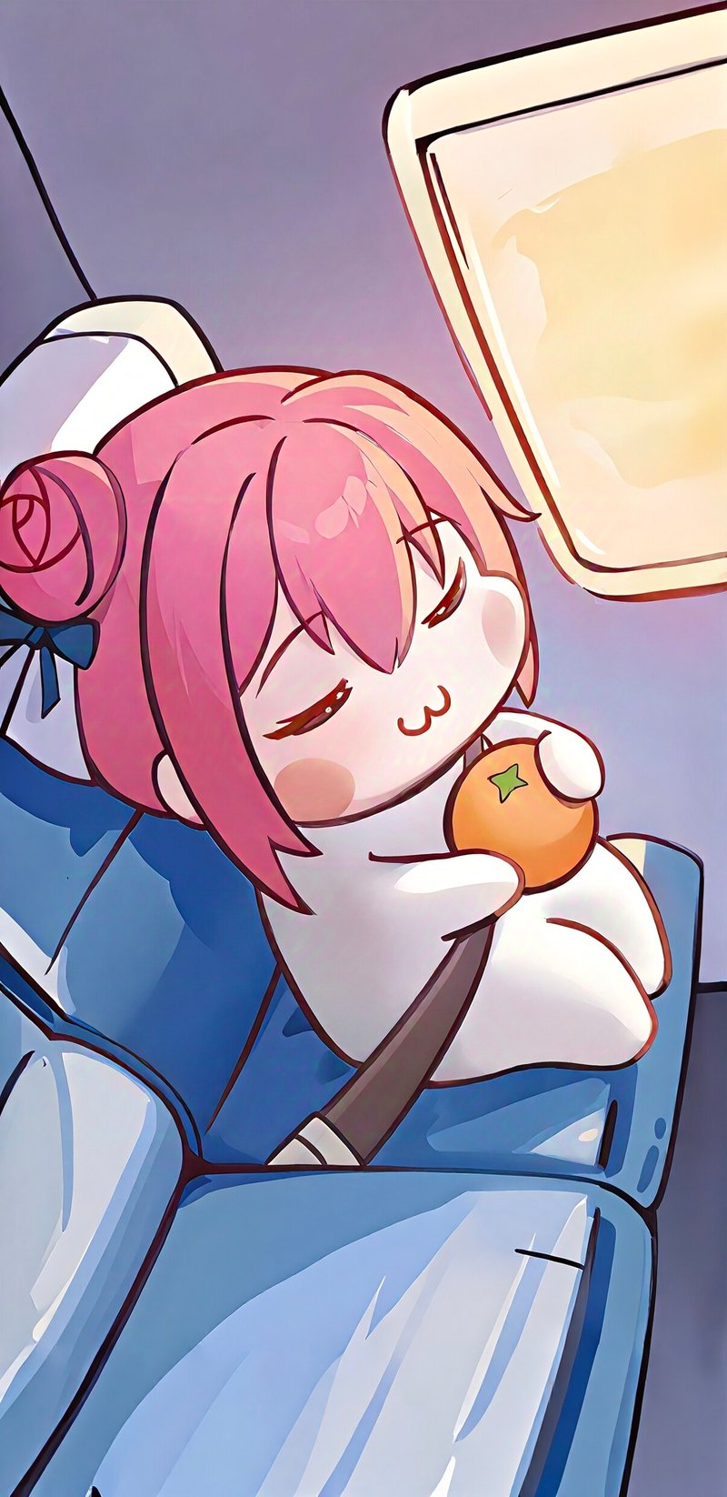 胜利女神：妮姬 二创角色Doro抱橘子插画