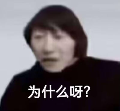 这是一张经过模糊马赛克处理的真人表情包，图中人物面部模糊，下方配有白色文字“为什么呀？”，整体传递出疑惑、不解的情绪，适合在日常聊天中用来表达对某件事的疑问与困惑。