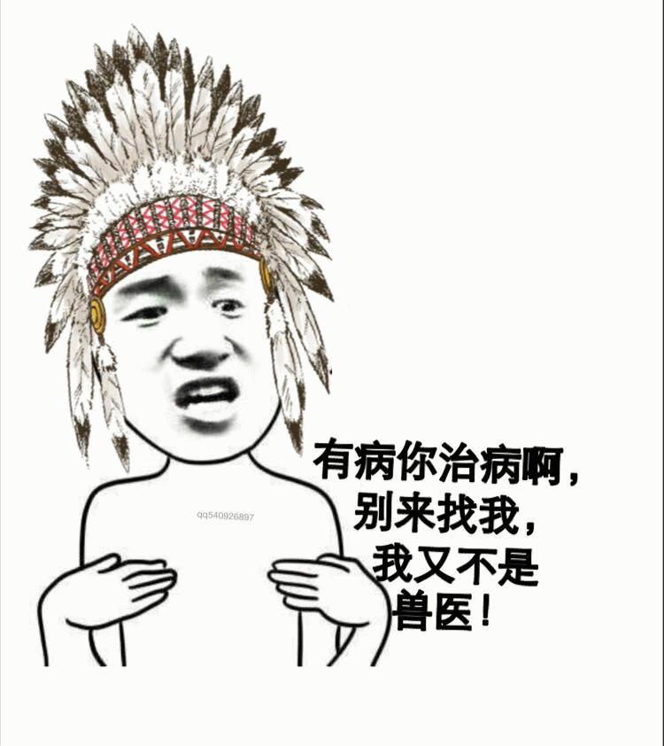 戴羽毛头饰卡通人物拒当兽医