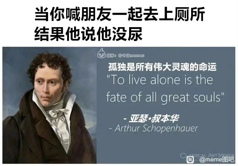 德国著名哲学家，代表作《作为意志和表象的世界》