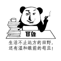 熊猫头版‘生活不止远方的田野’