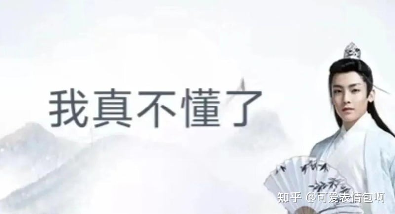 古风小生侯明昊表情包：我真不懂了