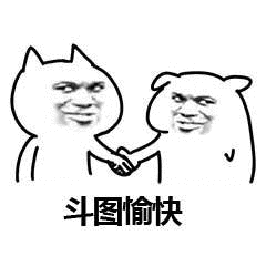 猫和熊握手斗图愉快表情包