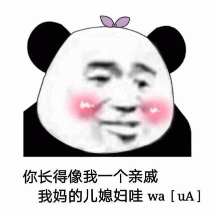 熊猫头套路表白：你像我妈的儿媳妇