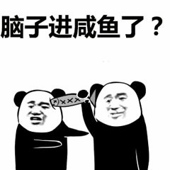 脑子进咸鱼了？熊猫头表情包