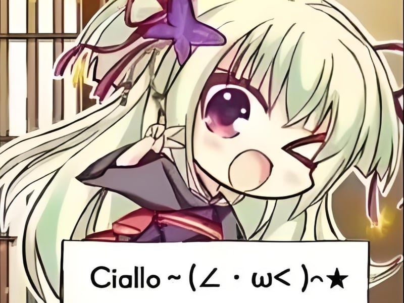 Q版丛雨喊Ciallo 二次元圈经典问候梗图
