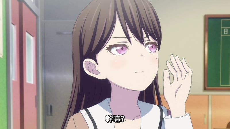 MyGO! 动画截图：疑惑表情的女生